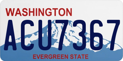 WA license plate ACU7367