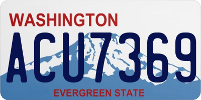 WA license plate ACU7369