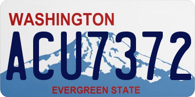 WA license plate ACU7372
