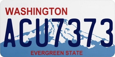 WA license plate ACU7373