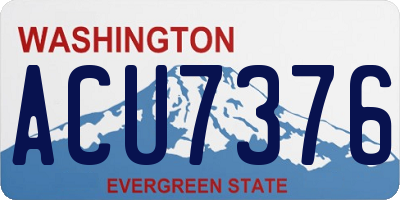 WA license plate ACU7376