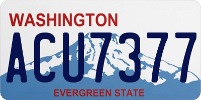 WA license plate ACU7377