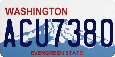 WA license plate ACU7380