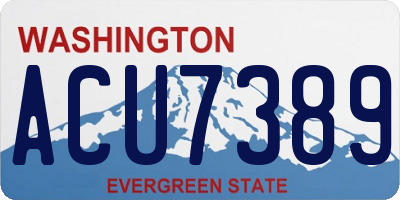 WA license plate ACU7389