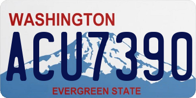 WA license plate ACU7390