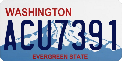 WA license plate ACU7391