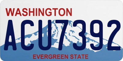 WA license plate ACU7392