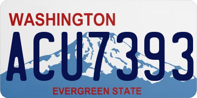 WA license plate ACU7393