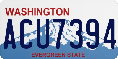 WA license plate ACU7394