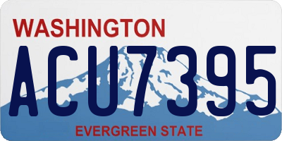 WA license plate ACU7395
