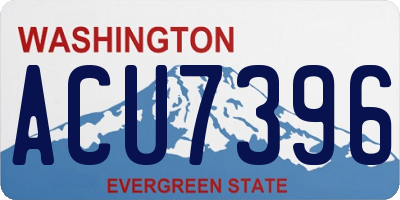 WA license plate ACU7396