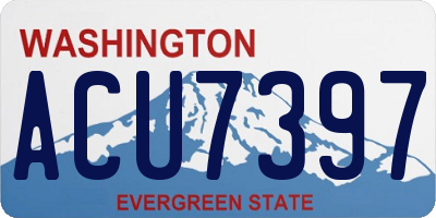 WA license plate ACU7397