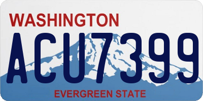 WA license plate ACU7399
