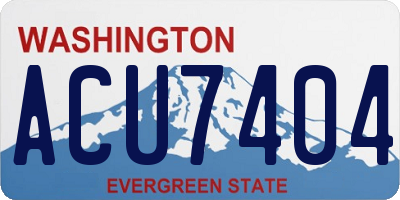 WA license plate ACU7404