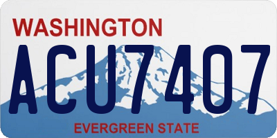 WA license plate ACU7407