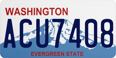 WA license plate ACU7408