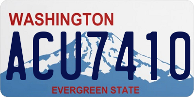 WA license plate ACU7410