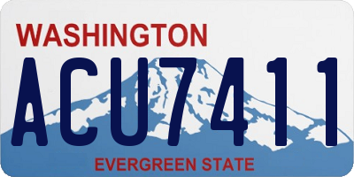WA license plate ACU7411