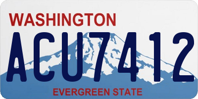 WA license plate ACU7412