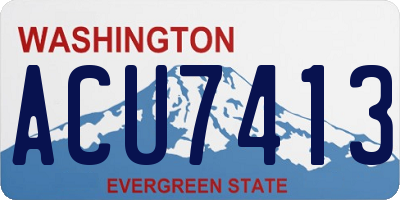 WA license plate ACU7413