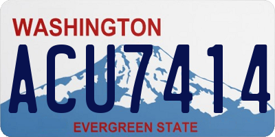 WA license plate ACU7414