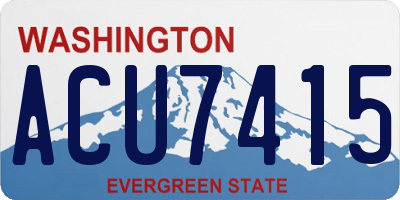 WA license plate ACU7415