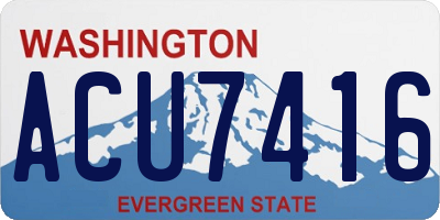 WA license plate ACU7416