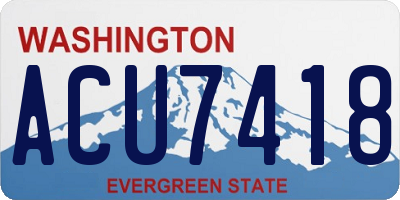 WA license plate ACU7418