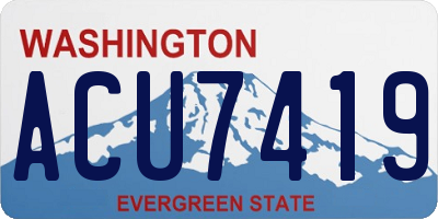 WA license plate ACU7419