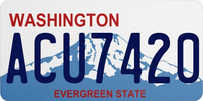 WA license plate ACU7420