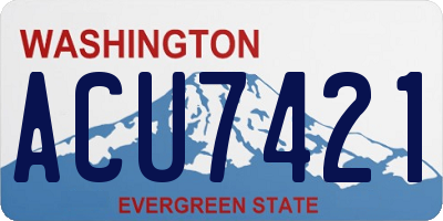 WA license plate ACU7421