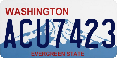 WA license plate ACU7423