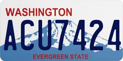 WA license plate ACU7424