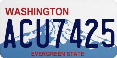 WA license plate ACU7425