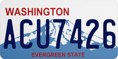 WA license plate ACU7426