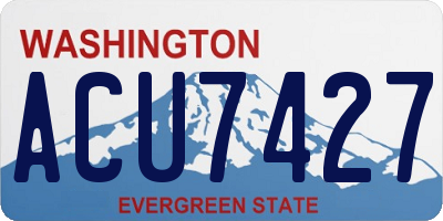WA license plate ACU7427