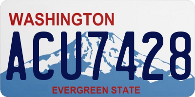 WA license plate ACU7428