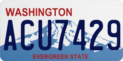WA license plate ACU7429