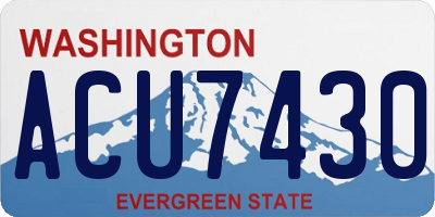 WA license plate ACU7430