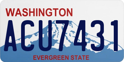 WA license plate ACU7431