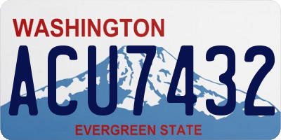 WA license plate ACU7432