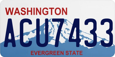 WA license plate ACU7433