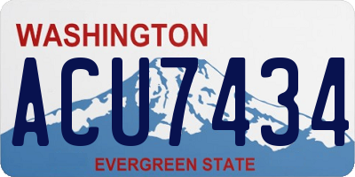 WA license plate ACU7434