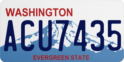 WA license plate ACU7435