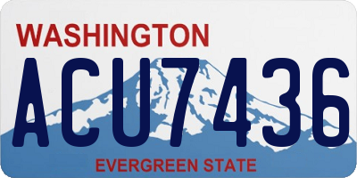 WA license plate ACU7436