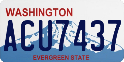 WA license plate ACU7437
