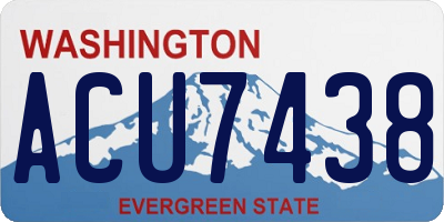 WA license plate ACU7438