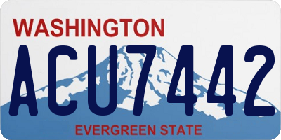 WA license plate ACU7442
