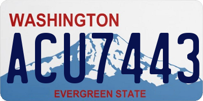 WA license plate ACU7443