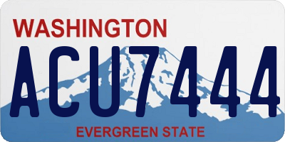 WA license plate ACU7444